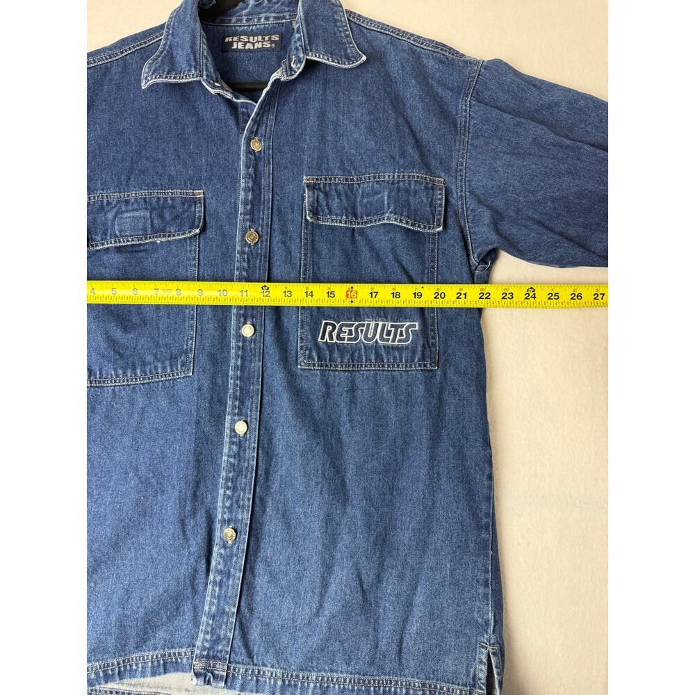 results jean mens  Vintage Blue Denim Jean Jacket - Size Medium - Picture 9 of 12